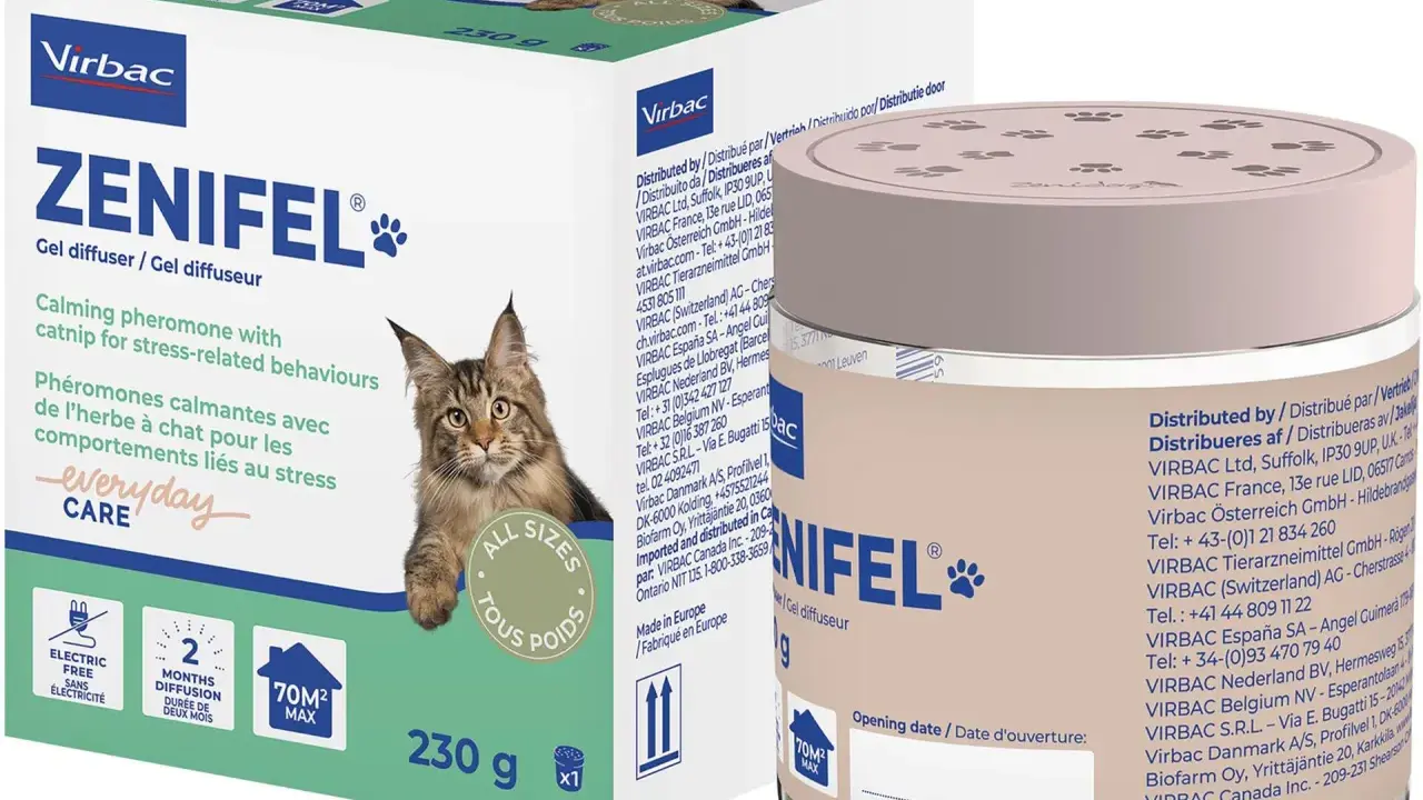 Zenifel-diffusor med lugnande feromoner för stressade katter. Ger en trygghetskänsla, som ett comfort shield katt.